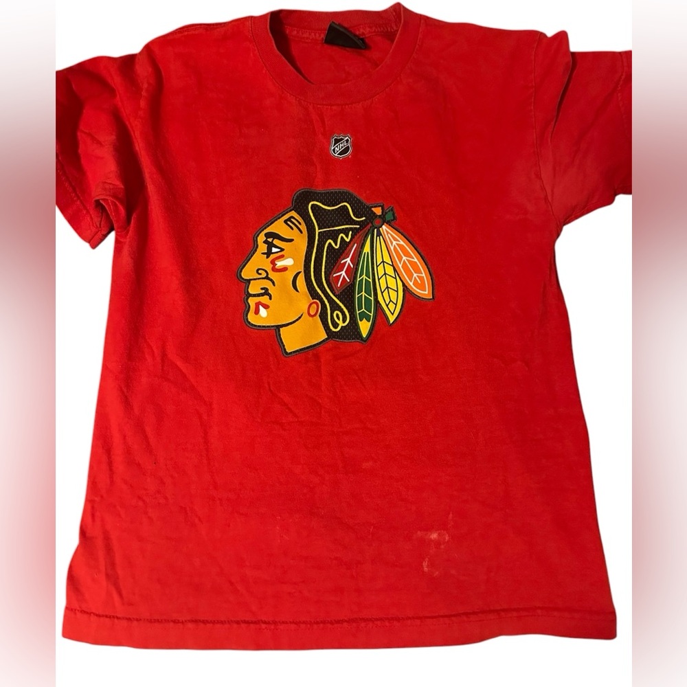Vintage Chicago Blackhawks Graphic Tee – Toews #19 Red T-Shirt – Women’s Small